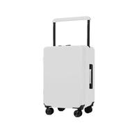 JMOZHCD Valise à roulettes avec Mot de Passe, Chariot Large, légère, PC, Grande capacité, Sac de Voyage (White 20 inch)
