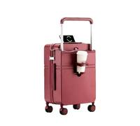 JMOZHCD Valise à roulettes Large multifonctionnelle pour Femmes, Valise de Cabine de Voyage avec Porte-gobelet, Ensemble de valises combinées (Single Box3 24)