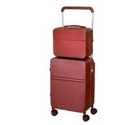 JMOZHCD Valise à roulettes Large multifonctionnelle pour Femmes, Valise de Cabine de Voyage avec Porte-gobelet, Ensemble de valises combinées (One Set3 24)