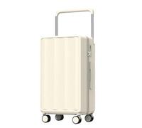 JMOZHCD Valise à roulettes Large pour Femmes, Bagages de Voyage, Valise multifonctionnelle avec Mot de Passe de Grande capacité (White 24)