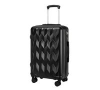 JMOZHCD Valise à roulettes, Valise à Main élégante, avec roulettes, Serrure à Combinaison à Fermeture éclair, Valise légère (Black 26 inch)