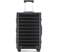 JMOZHCD Valise de Luxe légère à Coque Rigide avec roulettes, Valise à roulettes en Alliage d'aluminium et de magnésium pour Voyage (Black)