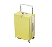 JMOZHCD Valise de Voyage Classique Valise à roulettes Large Valise multifonctionnelle à Roue silencieuse Valise à Coque Rigide de Grande capacité (Lemon Yellow 26)