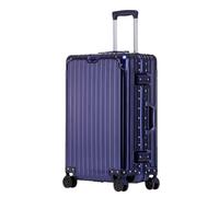 JMOZHCD Valise de Voyage en aluminium, Bagage à Main, Grande boîte de Rangement de Bagages familiaux avec Roues universelles (Classic Mirror Blue 20)