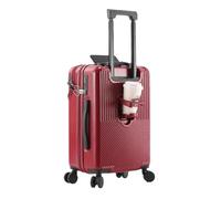JMOZHCD Valise de Voyage Unisexe à Ouverture Frontale, Ensemble de Bagages de Grande capacité (Red 24 inch)