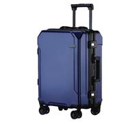 JMOZHCD Valise de Voyage Valise de Mode Cadre en aluminium boîtier de Chariot Hommes et Femmes Valise de Cabine (Blue(Black Border) 20)