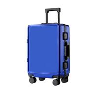 JMOZHCD Valise PC légère, Valise à roulettes silencieuse, Valise de Cabine avec Mot de Passe, Valise d'affaires (Blue 20)