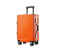 JMOZHCD Valise PC légère, Valise à roulettes silencieuse, Valise de Cabine avec Mot de Passe, Valise d'affaires (Orange 22)
