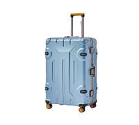 JMOZHCD Valise personnalisée à la Mode, Roue Universelle, Cadre en aluminium, boîtier de Chariot, boîte à Mot de Passe, Valise de Voyage (Blue 24)