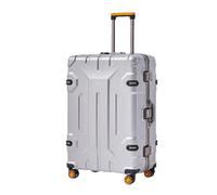 JMOZHCD Valise personnalisée à la Mode, Roue Universelle, Cadre en aluminium, boîtier de Chariot, boîte à Mot de Passe, Valise de Voyage (Silver 26)