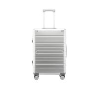 JMOZHCD Valise roulante boîtier de Chariot en aluminium Portable Roue Universelle Coque Rigide Valise boîte de Rangement pour vêtements (Silver 24 inch)