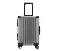 JMOZHCD Valise Tout en aluminium pour Hommes et Femmes Valise à roulettes en aluminium pour embarquement boîte en métal de Voyage (Gray 24)