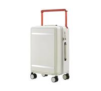 JMOZHCD Valises de Voyage, valises trolley Larges de Loisirs, valises élégantes et Simples, Grandes valises Cabine, valises Extensibles à Coque Rigide (White(Zipper Style) 24)