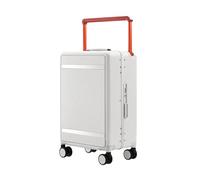 JMOZHCD Valises de Voyage, valises trolley Larges de Loisirs, valises élégantes et Simples, Grandes valises Cabine, valises Extensibles à Coque Rigide (White Aluminum Frame)