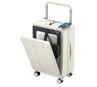 JMOZHCD Valises trolley, Valises Multifonctions Ouvertes, Valises Cabine, Valises trolley (Beige White 20)