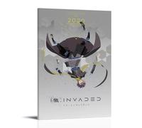 JMQPMDU Id - Invaded2 Impression sur toile avec cadre pour chambre à coucher Motif anime, avec cadre 20 x 30 cm