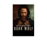 JMQPMDU Poster sur toile The Terminal List - Motif loup noir - Série télévisée populaire - Art mural décoratif pour chambre à coucher - 30 x 45 cm - Style sans cadre