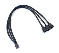 JMT 2 Pack 4Pin PWM 1 ¨¤ 3 Voies Ventilateur de Refroidissement Alimentation Cable D'extension Y Splitter Cord Multiplicateur 4Pin Femelle ¨¤ 3X 4Pin Male Ordinateur PC Chassis Cooed 22AWG 30cm