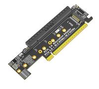 JMT Adaptateur PCIe 5.0 X16 vers Dual M.2 Mkey et PCIe x16 (x8 Signal) Adaptateur double M.2 Mkey PCIe5.0 compatible avec SSD M.2 NVMe qui prend en charge PCI-e Bifurcation x8x4x4