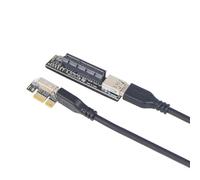 JMT Add On Cards - Adaptateur PCI Express X1 vers X4 USB 3.0 - Extension de carte d'extension PCIE USB 3.0 PCI-E SATA, (N38472)