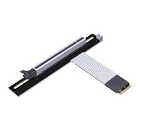 JMT ADT-K43D Câble d'extension M.2 NGFF NVMe Key M vers PCI-E x16 Câble d'alimentation SATA PCIe4.0 x4 haute vitesse pour carte mère STX carte graphique GPU (K43DP, 15 cm)