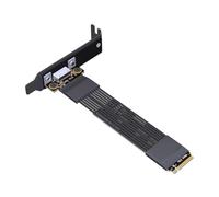 JMT ADT-K49SA-BK Câble d'extension externe PCIe4.0 x4 M.2 NVMe vers OcuLink SFF-8611/8612 64 Gbps pour carte graphique (K49SA-BK-01,15 cm)