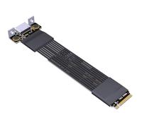 JMT ADT-K49SA-BK Câble d'extension externe PCIe4.0 x4 M.2 NVMe vers OcuLink SFF-8611/8612 64 Gbps pour carte graphique (K49SA-BK,15 cm)