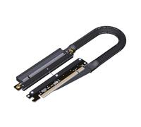 JMT ADT-M33 PCIe4.0 x16 256Gbps GPU Extension Cable Dual Reverse Right Left Bend 30cm Compatible avec Châssis A4 ITX RTX 4090 RX7900xt (M33JK-TL Gauche-Courbé)