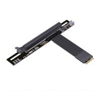 JMT Câble d'extension M.2 NGFF NVMe Clé M vers PCI-E 4.0 x16 64G/bps PCIe4.0 x4 Gen4 pour carte graphique (M41-M34/25CM)