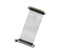 JMT Câble d'extension PCIE 5.0 X16 pour carte graphique GPU 64 Go Haute vitesse Plaqué argent Compatible avec châssis 217e 270 degrés 16AD5-HB (15 cm)