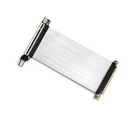 JMT Câble d'extension PCIE 5.0 X16 pour carte graphique GPU 64 Go haute vitesse plaqué argent pour châssis ITX (90 degrés, 20 cm)