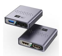 JMT Carte de capture vidéo USB 3.0 4K HD 60 Hz Affichage caméra d'enregistrement en direct Compatible avec HDMI PS4 OBS Game