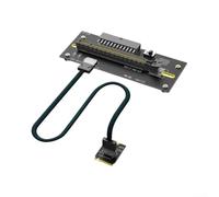 JMT Carte d'extension PCI-E 4.0 16X vers M.2 Mkey | Câble d'extension 32 Gbit/s avec câble d'extension Oculink SFF-8612, pour carte graphique externe M.2 pour SSD NVME