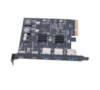 JMT Carte d'extension PCIE 4X vers USB3.2 10 Gbit/s USB A USB C Dual Chip Board GEN2 MCA570 compatible avec Win10 WIN11 Linux (interface 2C + 3A)
