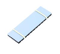 JMT Coussinets de refroidissement M.2 Dissipateur Thermique pour dissipateur de chaleur NGFF NVME 2280 PCI-E SSD disque de chaleur en aluminium (épaisseur 6 mm, noir)