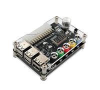 JMT Kit adaptateur d'alimentation ATX 24 broches et boîtier en acrylique - Connecteur d'alimentation PC 3,3 V/5 V/12 V 1,8 V-10,8 V (ADJ) (1 pièce noir)