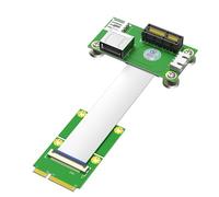 JMT Mini carte PCI-E vers PCI-E verticale 1X + USB 2.0 avec coussinets magnétiques 4 broches pour X4 X8 X16 (25 cm)