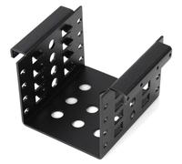 JMT Support de montage interne pour disque dur 4 baies de 6,3 cm à 8,9 cm en alliage d'aluminium (support noir)