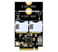 JMT WWAN 4G Adaptateur de module réseau M.2 B Key vers USB/Dual TF Carte d'extension Support pour 3042 3052 (M.2 B-Key vers Dual TF)