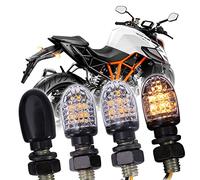 JMTBNO 4Pcs Clignotants Moto LED E24 Homologué 7 LED Micro Clignotant 12V Universel 2835 SMD Mini Ampoule Étanche M8 pour Street Bike Dirt Bike Scooter Électrique Quad Motocross Off-Road