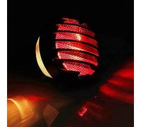 JMTBNO Feu Arrière Moto Rétro Rond 12V Moto Plaque d'immatriculation Lampe Feu Freinage Halogène pour Custom Bobber Chopper Cruiser Cafe Racer