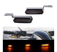 JMTBNO Mini LED Clignotant Moto Guidon Aluminium Lumières Ambrés lndicateurs Étanche Séquentiel Lampe Ampoule Universel 12V Homologue pour Cruiser Bobber Chopper Cafe Racer Scooter