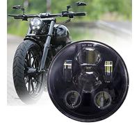 JMTBNO Phare LED Moto Rond 5,75 Pouces 45W 6500K Feux Avant Moto Imperméable Homologué Super Lumineux 12V Compatible avec Harley Davidson Sportster 883 1200 Dyna Softail Custom Cafe Racer Scrambler