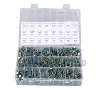 JMVLVLOA 460Pcs Electrolytic Capacitors Assorted Assortment Kit 6.3V to 50V Industrial Electrical Capacitors Inline Aluminum Capacitor Kit Green