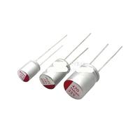 JMVLVLOA 5-10PCS 6.3V 10V 16V 25V 35V 50V 100UF Dip Solid Electrolytic Capacitors Assortment Kit(6.3V1500UF 10PCS)