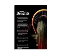 JMVLVLOA Head Spa Treatment Benefits Poster Relaxation Therapy Canvas Wall Art Print for Beauty Salon Living Room Bedroom Decor(Framed,08x12inch(20x30cm))