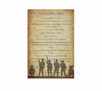 JMVLVLOA Patriotic Military Canvas Art: Featuring The Soldier's Creed for Wall Decor(Unframed,08x12inch(20x30cm))