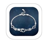 Jmwedia 925 Bracelet en argent Sterling Bracelets de Bracelet réglables simples bijoux de mariage pour les mariées fête des mères cadeaux d’anniversaire pour la fête des mères