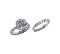 Jmwedia amazon mon compte Bague Argent 925 Femme Ensemble de Bagues 2 Pièces Bagues fiançailles Couple Anneau Ensembles Anniversaire Cadeau Femme