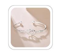 Jmwedia Bracelet En Argent En Forme De Trèfle Bracelet Femme En Argent 925 En Forme De Trèfle À Quatre Feuilles, Bijoux Fantaisie Cadeau Pour Femme Fille Pour Anniversaire Valentin Et Fêtes
